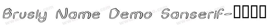 Brusly Name Demo Sanserif字体转换
